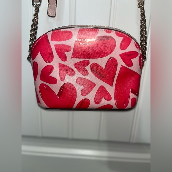 Kate Spade Spencer Ever Fallen Heart’s Sm Domed Crossbody Used - Picture 4 of 16